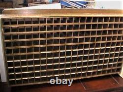 Antique Vintage Wooden 200 Slot Pigeon Hole Cubby 66 1/2 x 36 P. O. InnHotel