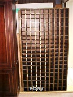 Antique Vintage Wooden 200 Slot Pigeon Hole Cubby 66 1/2 x 36 P. O. InnHotel