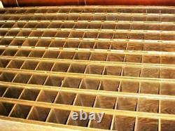 Antique Vintage Wooden 200 Slot Pigeon Hole Cubby 66 1/2 x 36 P. O. InnHotel