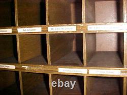 Antique Vintage Wooden 200 Slot Pigeon Hole Cubby 66 1/2 x 36 P. O. InnHotel