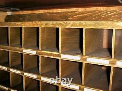 Antique Vintage Wooden 200 Slot Pigeon Hole Cubby 66 1/2 x 36 P. O. InnHotel