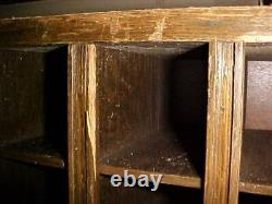 Antique Vintage Wooden 200 Slot Pigeon Hole Cubby 66 1/2 x 36 P. O. InnHotel