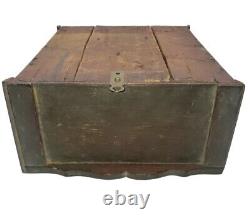 Antique Vintage Wooden Mini Cabinet Jewelry / Storage Box With Glass Window