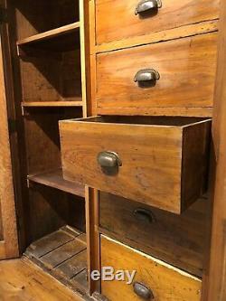 Antique Vintage Yellow Pine Sideboard Pantry Cabinet Handmade