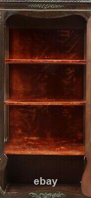 Antique Vitrine / Display Cabinet, French Vernis Martin Style, Mahogany, 1800's