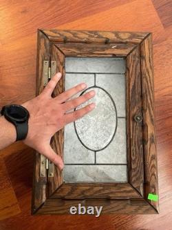 Antique Vtg Oak Wood wall Medicine Cabinet