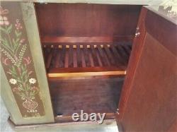 Antique Vtg Swedish German French Country Painted Cabinet Hutch Cupboard Pantry