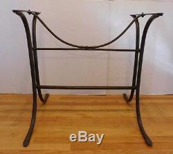 Antique Vtg Wrought Iron French Bakers Bistro Table Base Mid Century Modern