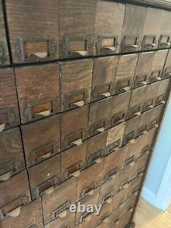 Antique WC Heller 60 Drawer hardware general store apothecary cabinet