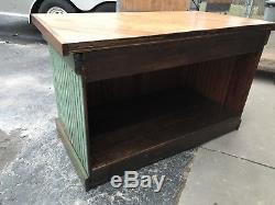 Antique Wainscot Store Counter Old Paint Great Store Display Wine Bar, Can Ship