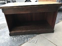 Antique Wainscot Store Counter Old Paint Great Store Display Wine Bar, Can Ship