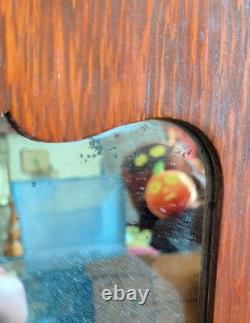 Antique Wall Medicine Bathroom Apothecary Cabinet Wood Orig Wavy Glass Mirror Antique Wall Medicine Bathroom Apothecary Cabinet Wood Orig Wavy Glass Mirror