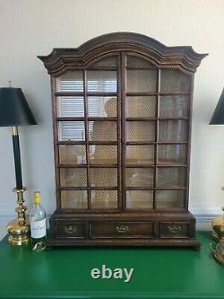 Antique Wall Mount Cabinet Wood Display Curio Collectible Hutch Spain STUNNING
