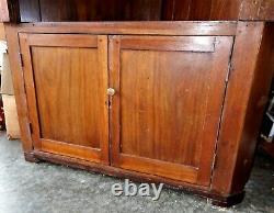 Antique Walnut Corner Cabinet20 Panes Glassover 6.5' Tallca 1890