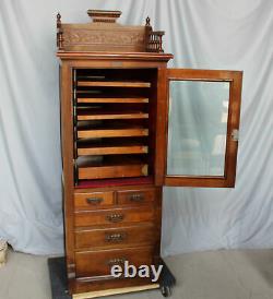 Antique Walnut Dental Storage Cabinet Harvard Company