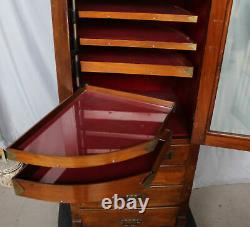 Antique Walnut Dental Storage Cabinet Harvard Company