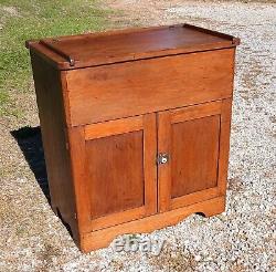 Antique Walnut Lift Top Dry Sink Commode 1870s