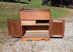 Antique Walnut Lift Top Dry Sink Commode 1870s