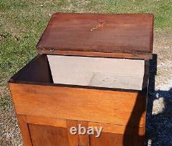 Antique Walnut Lift Top Dry Sink Commode 1870s