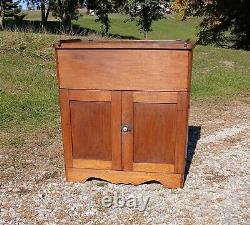 Antique Walnut Lift Top Dry Sink Commode 1870s