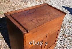 Antique Walnut Lift Top Dry Sink Commode 1870s