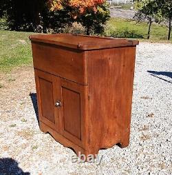 Antique Walnut Lift Top Dry Sink Commode 1870s