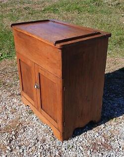 Antique Walnut Lift Top Dry Sink Commode 1870s