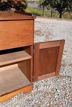 Antique Walnut Lift Top Dry Sink Commode 1870s