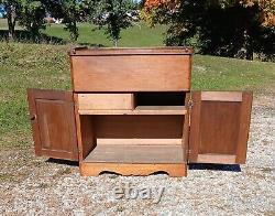 Antique Walnut Lift Top Dry Sink Commode 1870s