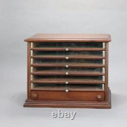 Antique Walnut Seven Drawer Spool Cabinet C1890