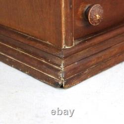 Antique Walnut Seven Drawer Spool Cabinet C1890