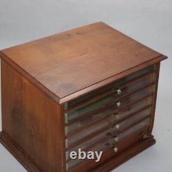 Antique Walnut Seven Drawer Spool Cabinet C1890