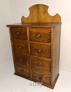 Antique Walnut Spice Cabinet handmade 19th c