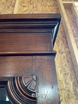Antique Walnut Victorian Bookcase Cabinet Cupboard 2pc 7ft Cabinet 1860