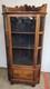 Antique Walnut Victorian Corner China Cabinet