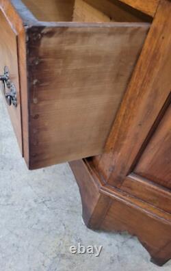 Antique Walnut Victorian Corner China Cabinet