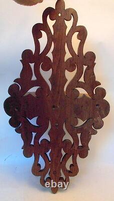 Antique Walnut WALL SHELF Bracket FRET Carved Victorian