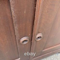 Antique Washstand Solid Wood Westlake Style Moldings Drawer Cupboard Storage