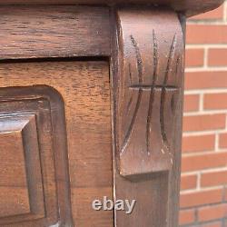 Antique Washstand Solid Wood Westlake Style Moldings Drawer Cupboard Storage