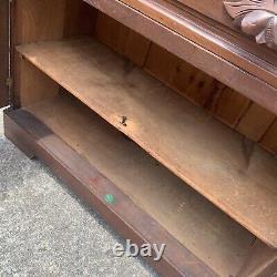 Antique Washstand Solid Wood Westlake Style Moldings Drawer Cupboard Storage