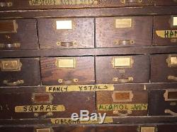 Antique Watch Makers 76 Drawer Cabinet 61 3/4H x 50 1/2W x 13 1/4D