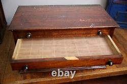 Antique Watchmaker Apothecary Cabinet Letterpress Typeset wood drawer organizer