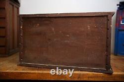 Antique Watchmaker Apothecary Cabinet Letterpress Typeset wood drawer organizer