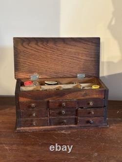 Antique Watchmaker's Parts Cabinet & Contents Roskopf Movement c. 1900 Rae