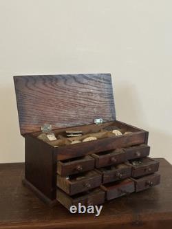 Antique Watchmaker's Parts Cabinet & Contents Roskopf Movement c. 1900 Rae