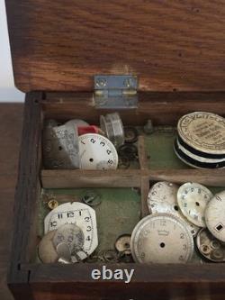 Antique Watchmaker's Parts Cabinet & Contents Roskopf Movement c. 1900 Rae