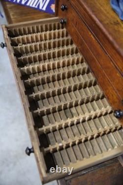 Antique Watchmakers Apothecary Cabinet wood drawer Tool Box Pocket Watch vintage