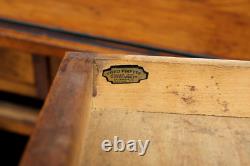 Antique Watchmakers Bench industrial oak desk apothecary wood drawer cabinet