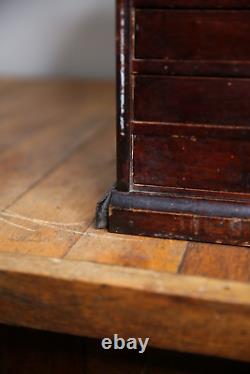 Antique Watchmakers Cabinet wood Apothecary Industrial Multi Drawer brass knobs