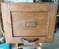 Antique Weis Mission Arts & Crafts Piece 4-Drawe Wood Library File Cabinet
